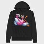 Flamingo Drink Cooler, Hanorac Oversize Barbati (Unisex)