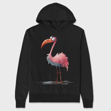 Flamingo Feet Cartoon, Hanorac Oversize Barbati (Unisex)