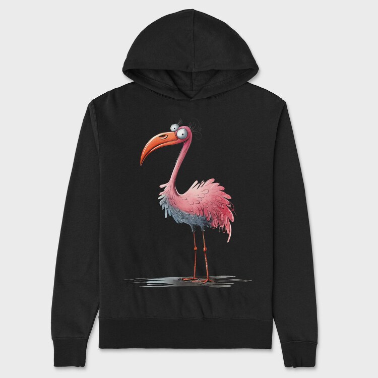 Flamingo Feet Cartoon, Hanorac Oversize Barbati (Unisex)
