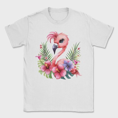 Flamingo Flowers Sublimation, Tricou Barbati (Unisex)