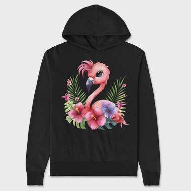 Flamingo Flowers Sublimation, Hanorac Oversize Barbati (Unisex)