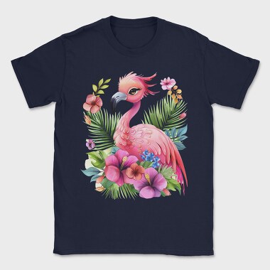 Flamingo Tropical Flowers, Tricou Barbati (Unisex)