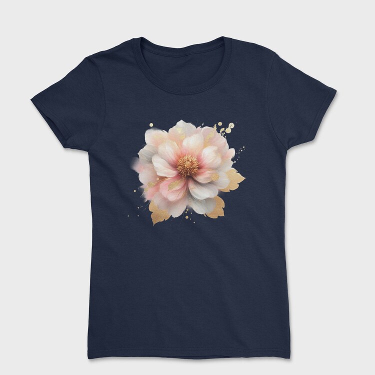 Floral Gold Glow, Tricou Femei