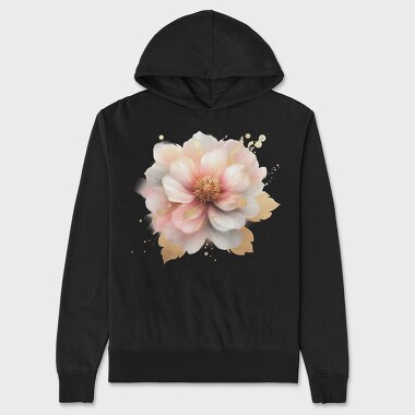 Floral Gold Glow, Hanorac Oversize Barbati (Unisex)