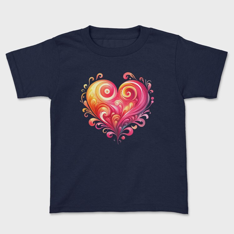 Floral Heart Sublimation, Tricou Copii