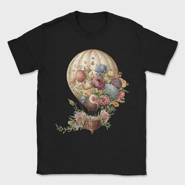 Floral Hot Balloon, Tricou Barbati (Unisex)