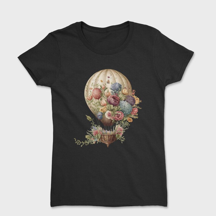 Floral Hot Balloon, Tricou Femei