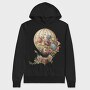 Floral Hot Balloon, Hanorac Oversize Barbati (Unisex)
