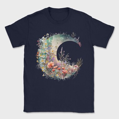 Floral Moon Circle, Tricou Barbati (Unisex)