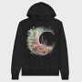 Floral Moon Circle, Hanorac Oversize Barbati (Unisex)