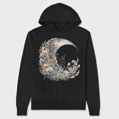 Floral Moon Nature, Hanorac Oversize Barbati (Unisex)