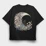 Floral Moon Nature, Tricou Oversize Barbati (Unisex)