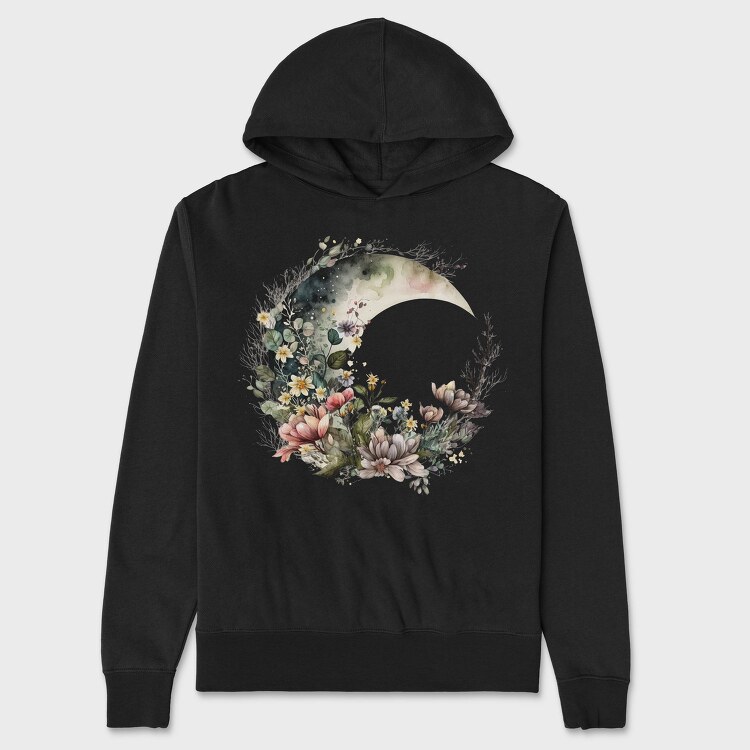 Floral Night Garden, Hanorac Oversize Barbati (Unisex)