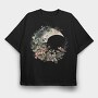 Floral Night Garden, Tricou Oversize Barbati (Unisex)