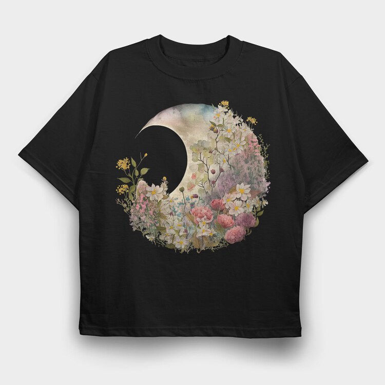 Floral Night Gardener, Tricou Oversize Barbati (Unisex)