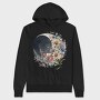 Floral Night Moonlight, Hanorac Oversize Barbati (Unisex)