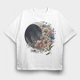 Floral Night Moonlight, Tricou Oversize Barbati (Unisex)