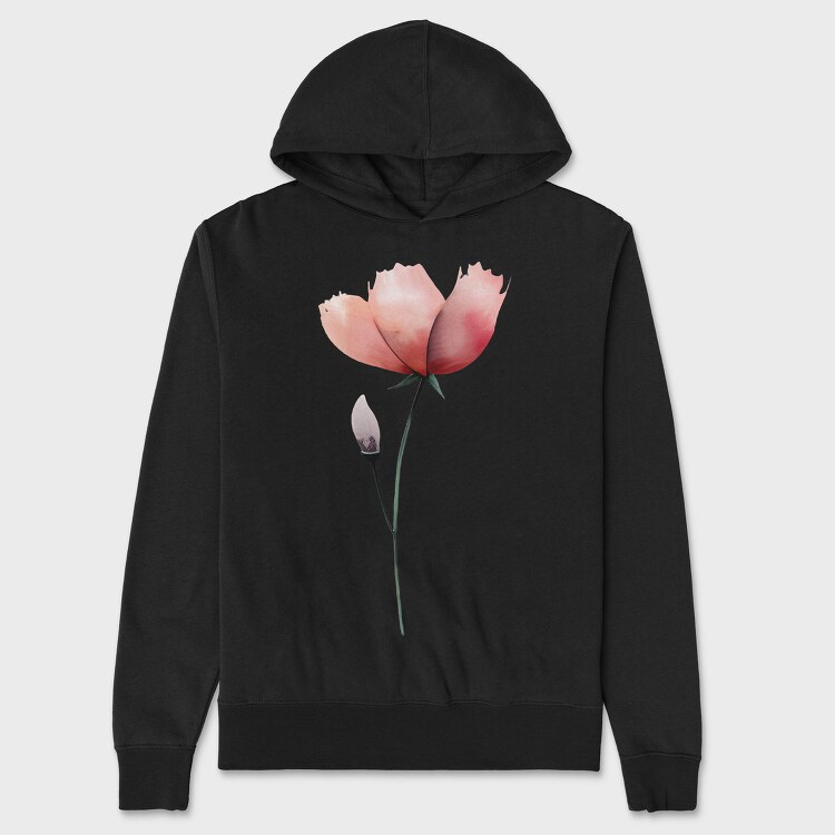 Flower Bud Petal, Hanorac Oversize Barbati (Unisex)