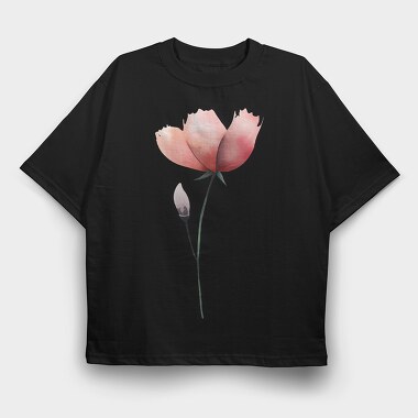 Flower Bud Petal, Tricou Oversize Barbati (Unisex)