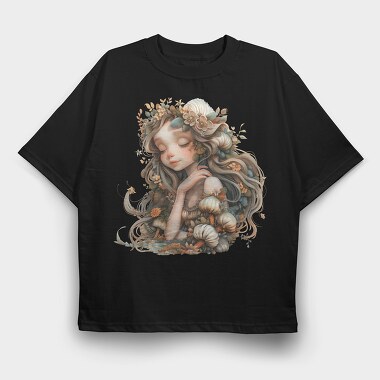 Flower Garden Serenity, Tricou Oversize Barbati (Unisex)