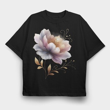 Flower Glowy Petals, Tricou Oversize Barbati (Unisex)