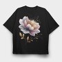 Flower Glowy Petals, Tricou Oversize Barbati (Unisex)