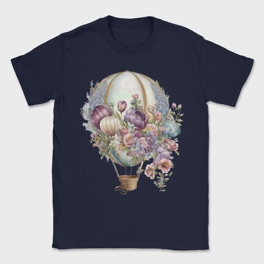 Flower Hot Balloon, Tricou Barbati (Unisex)