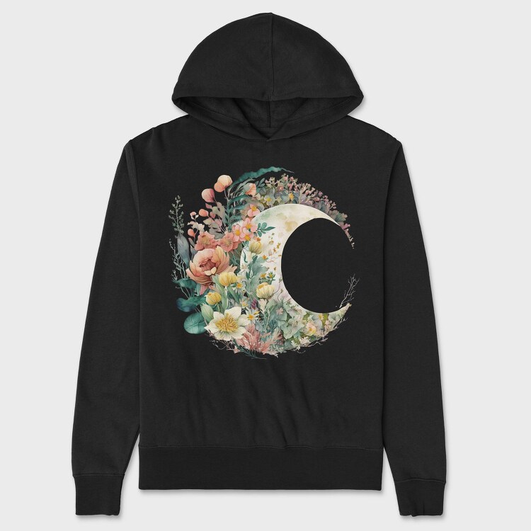 Flower Moon Circle, Hanorac Oversize Barbati (Unisex)