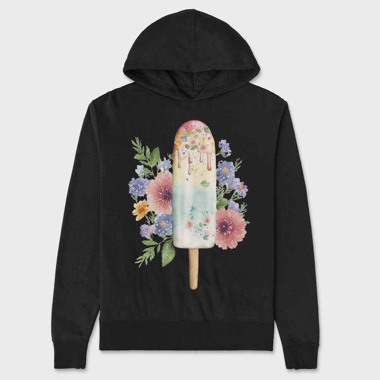Flower Popsicle Flowers, Hanorac Oversize Barbati (Unisex)