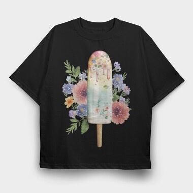 Flower Popsicle Flowers, Tricou Oversize Barbati (Unisex)