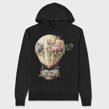 Flower Vintage Bloon, Hanorac Oversize Barbati (Unisex)