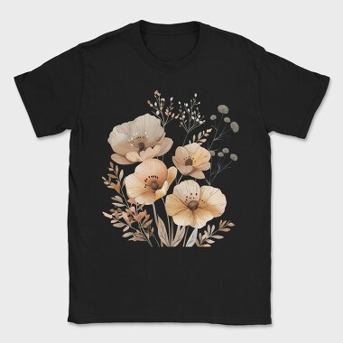 Flowers Blossom Brown, Tricou Barbati (Unisex)