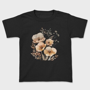 Flowers Blossom Brown, Tricou Copii