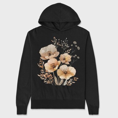 Flowers Blossom Brown, Hanorac Oversize Barbati (Unisex)