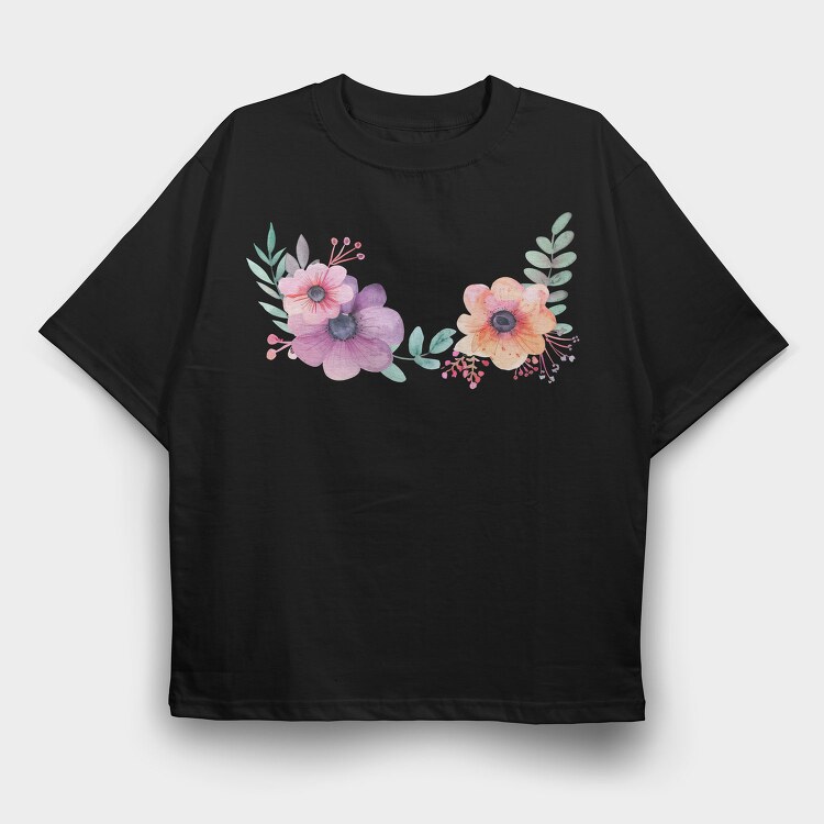 Flowers Blossom Bunch, Tricou Oversize Barbati (Unisex)