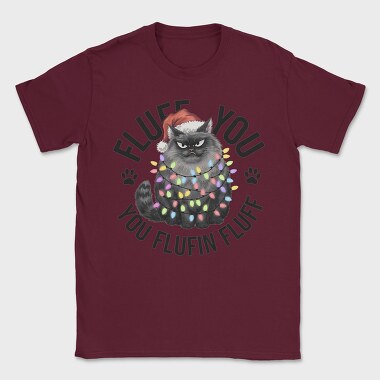 Fluffy Christmas Cat, Tricou Barbati (Unisex)