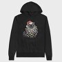 Fluffy Christmas Cat, Hanorac Oversize Barbati (Unisex)