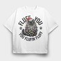 Fluffy Christmas Cat, Tricou Oversize Barbati (Unisex)