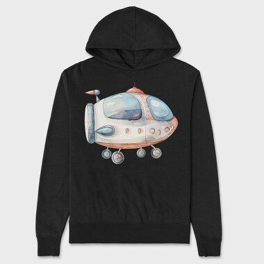 Flying Spaceship Baby, Hanorac Oversize Barbati (Unisex)