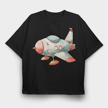 Flying Spaceship Ride, Tricou Oversize Barbati (Unisex)