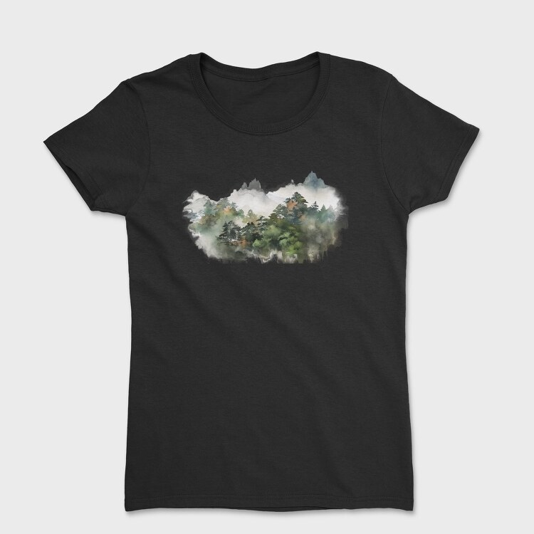 Fog Captures Mountain Mist, Tricou Femei