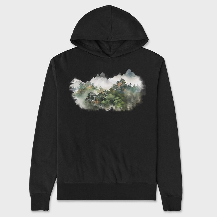 Fog Captures Mountain Mist, Hanorac Oversize Barbati (Unisex)
