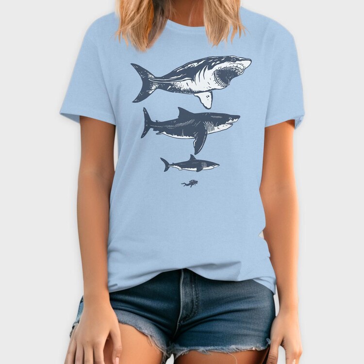 Megalodon Sizes, Tricou Barbati (Unisex)