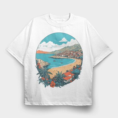 Albania Scenic Landscape, Tricou Oversize Barbati (Unisex)