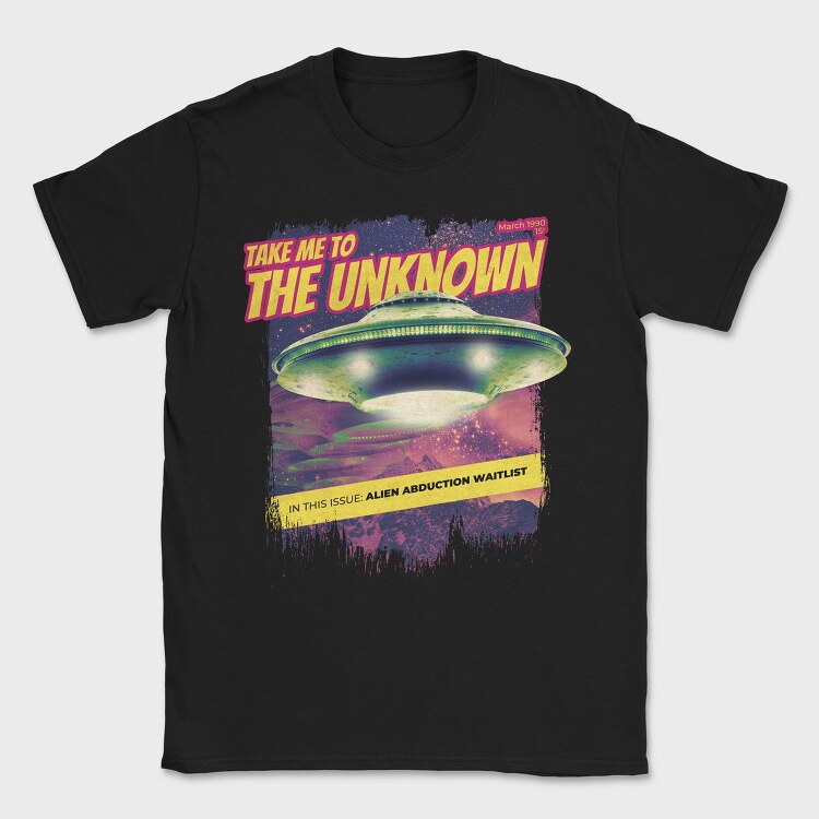 Alien Abduction Magazine Ovnis The Unknown, Tricou Barbati (Unisex)