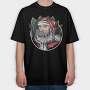 Santas Pine Wreath, Tricou Oversize Barbati (Unisex)
