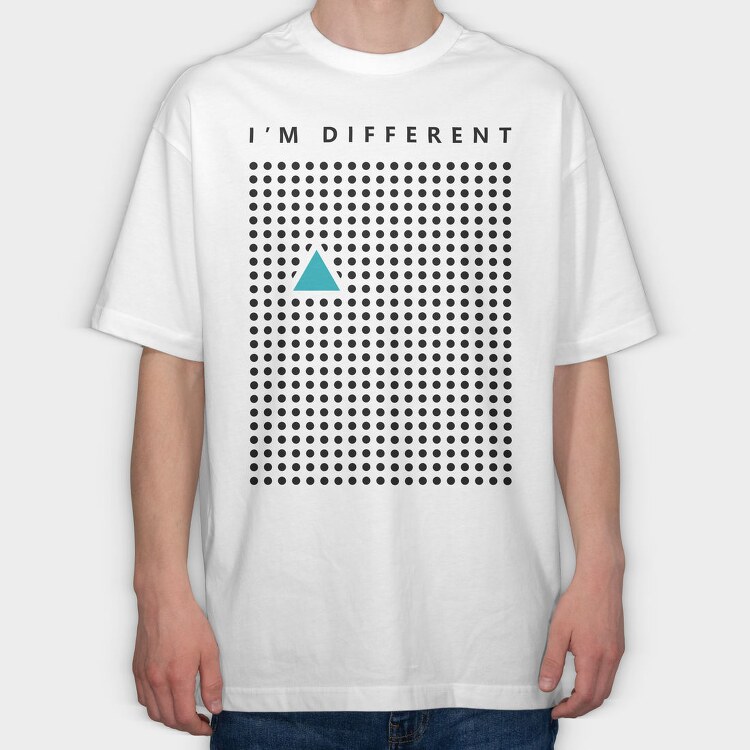 Im Different Triangle, Tricou Oversize Barbati (Unisex)