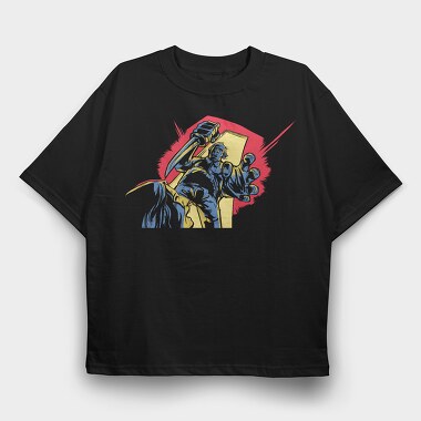 Thunder Hammer, Tricou Oversize Barbati (Unisex)