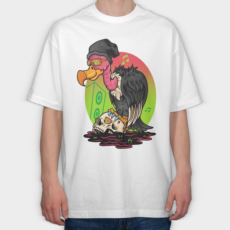 Vulture Skull Music, Tricou Oversize Barbati (Unisex)