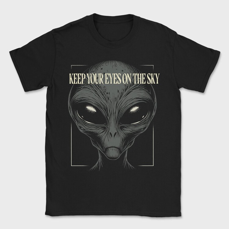 Alien Face Ovni, Tricou Barbati (Unisex)